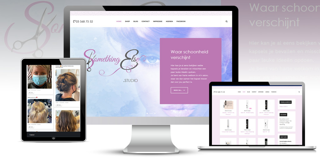responsive e-commerce website kapsalon
